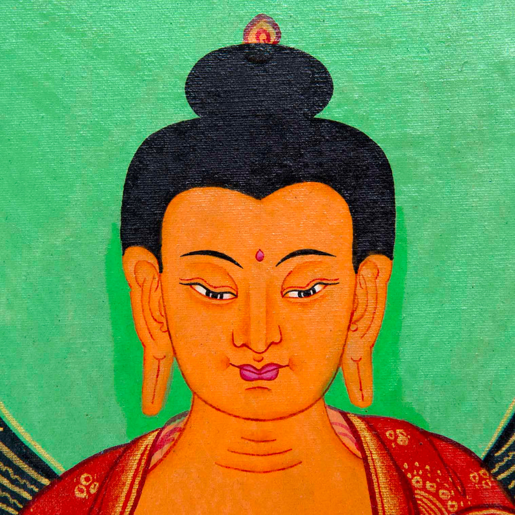 Tibetan Style Painted Thangka Frame No.450-Buddhism-Siesta Crafts