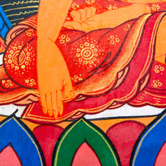 Tibetan Style Painted Thangka Frame No.450-Buddhism-Siesta Crafts