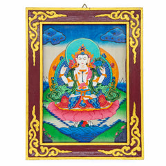 Tibetan Style Painted Thangka Frame-Buddhism-Siesta Crafts