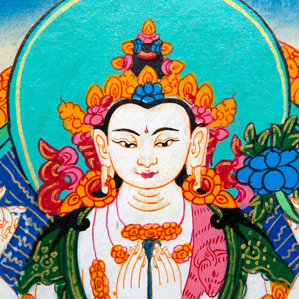 Tibetan Style Painted Thangka Frame-Buddhism-Siesta Crafts