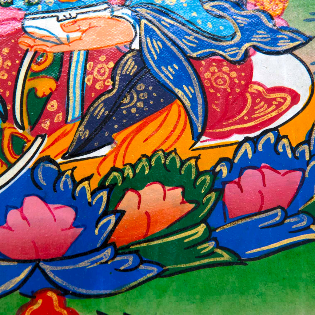 Tibetan Style Painted Thangka Frame-Buddhism-Siesta Crafts