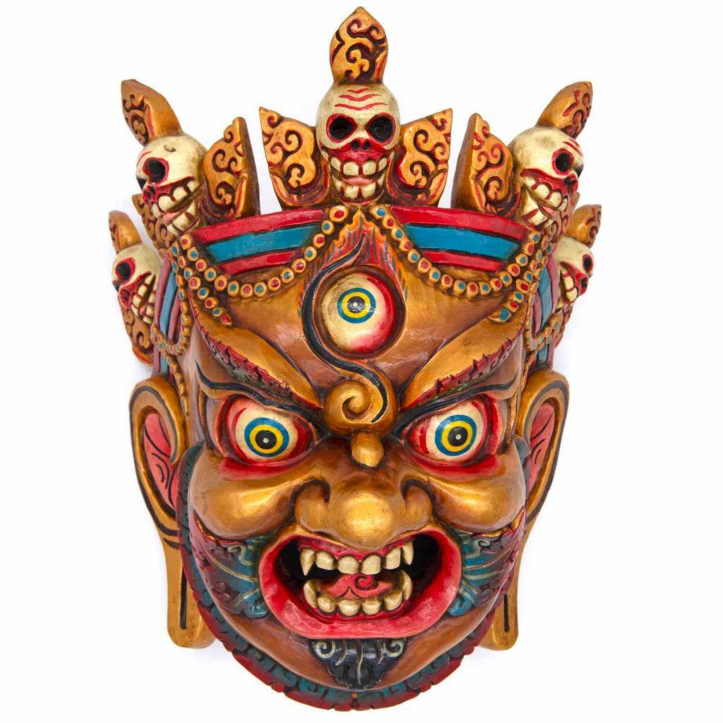 Hand-Carved Nepalese Bhairab Mask-Home Décor-Siesta Crafts
