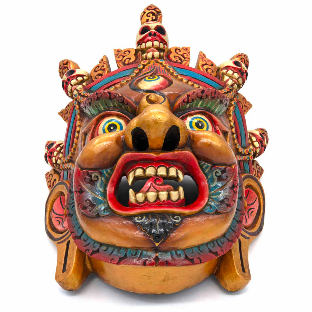 Hand-Carved Nepalese Bhairab Mask-Home Décor-Siesta Crafts