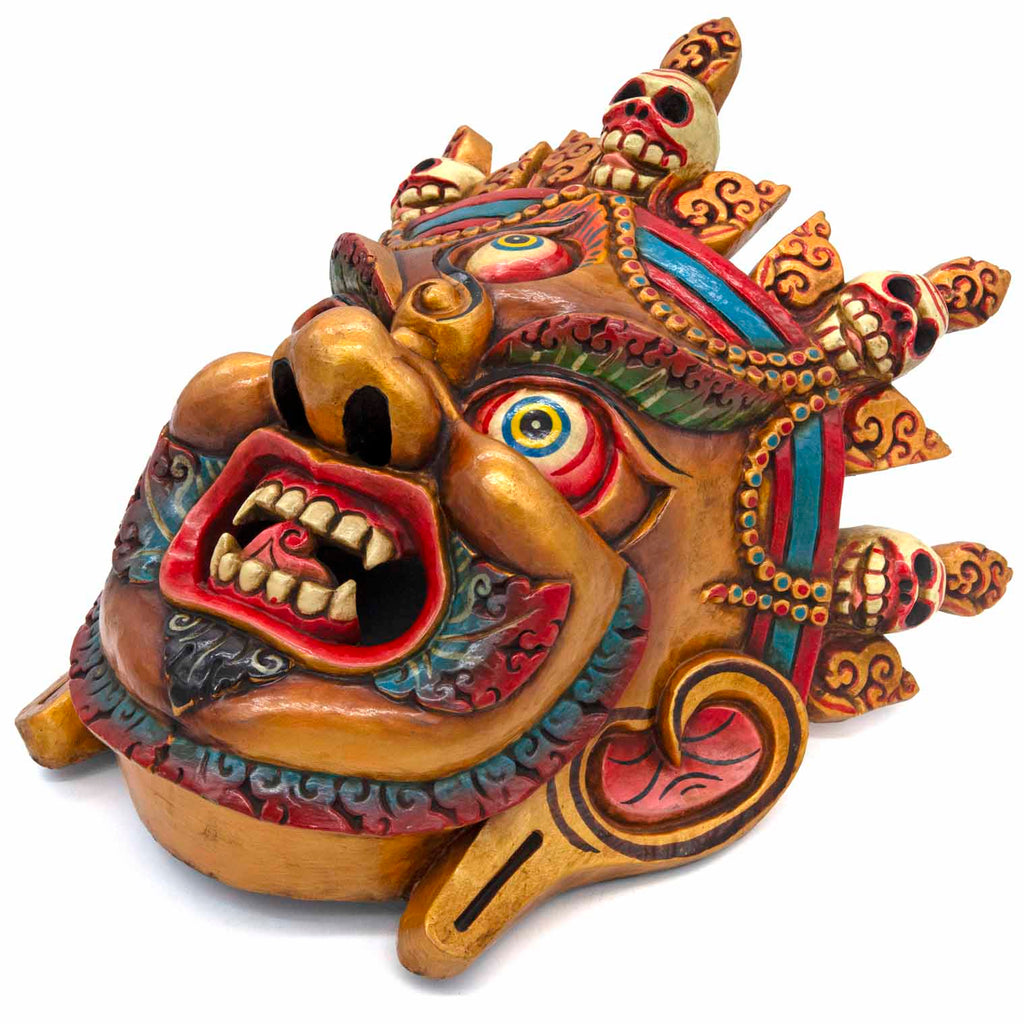 Hand-Carved Nepalese Bhairab Mask-Home Décor-Siesta Crafts