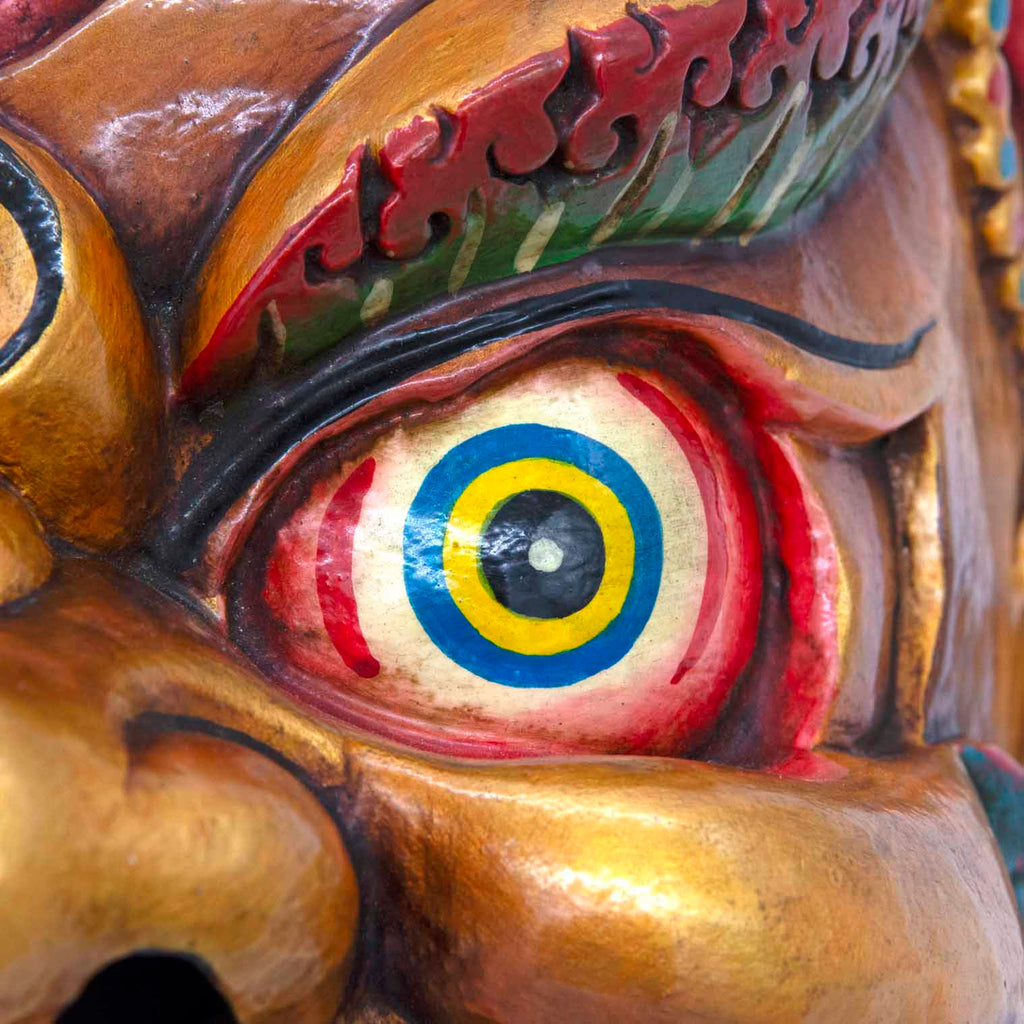 Hand-Carved Nepalese Bhairab Mask-Home Décor-Siesta Crafts