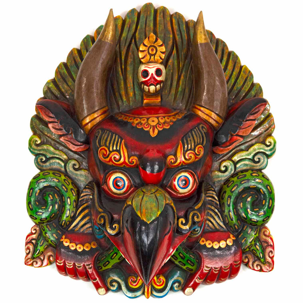 Hand-Carved Nepalese Garuda Mask-Home Décor-Siesta Crafts