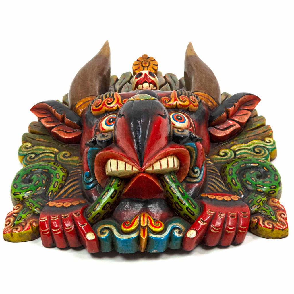 Hand-Carved Nepalese Garuda Mask-Home Décor-Siesta Crafts