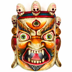 Hand-Carved Nepalese Bhairab Mask-Home Décor-Siesta Crafts