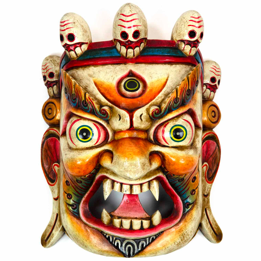 Hand-Carved Nepalese Bhairab Mask-Home Décor-Siesta Crafts