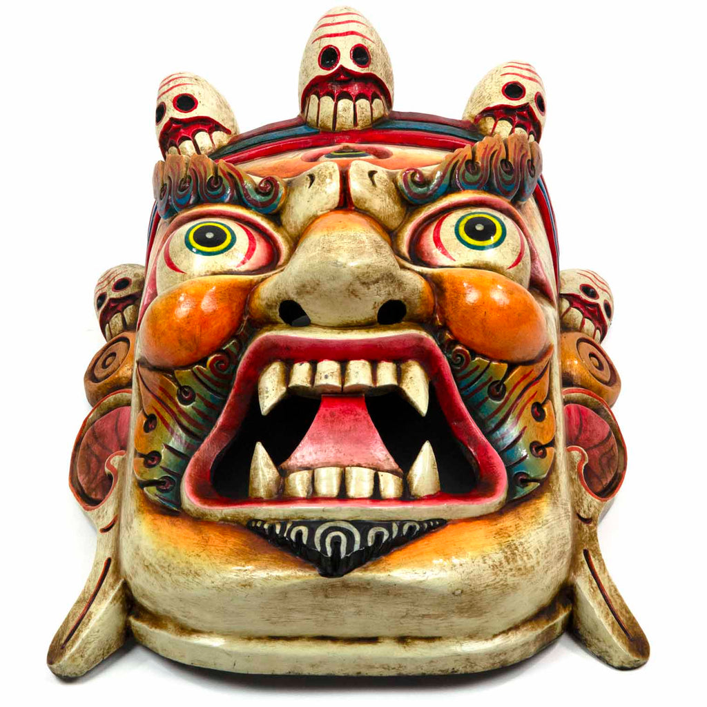 Hand-Carved Nepalese Bhairab Mask-Home Décor-Siesta Crafts