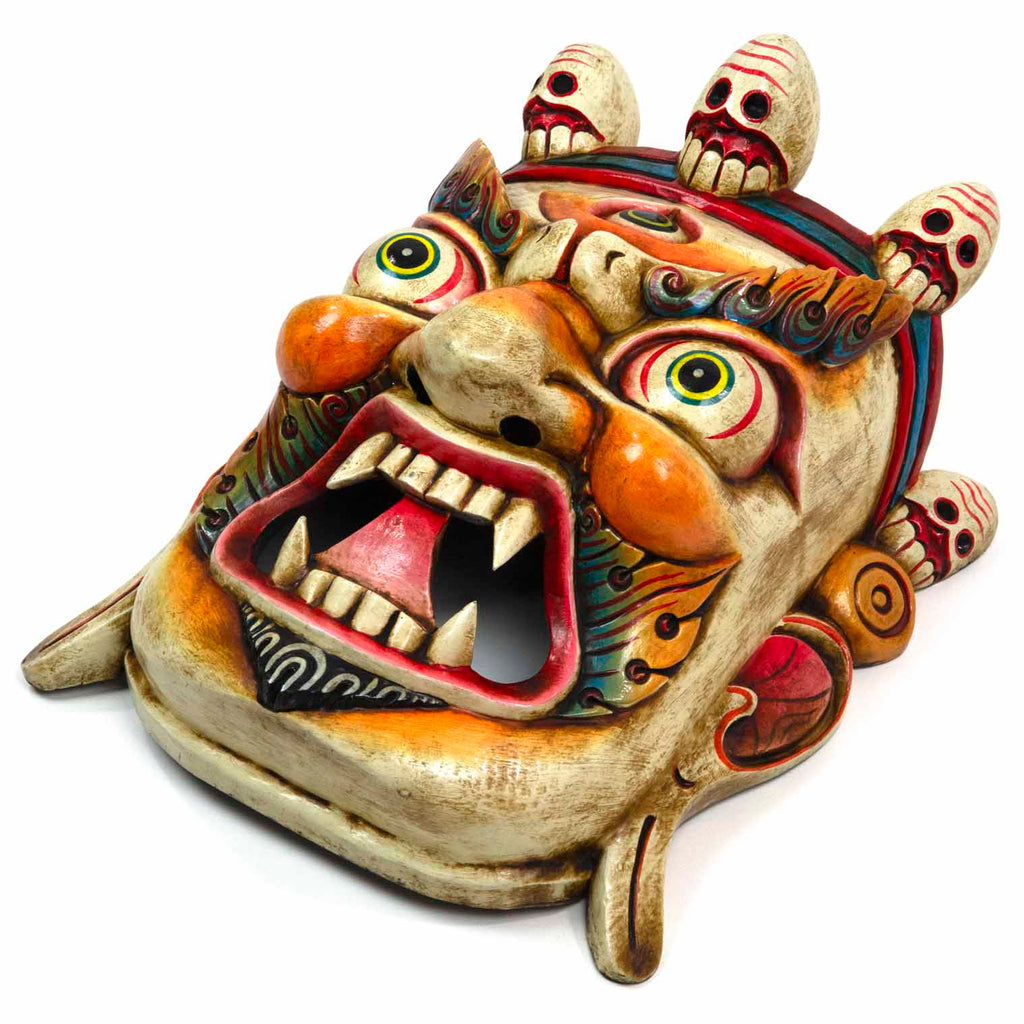 Hand-Carved Nepalese Bhairab Mask-Home Décor-Siesta Crafts