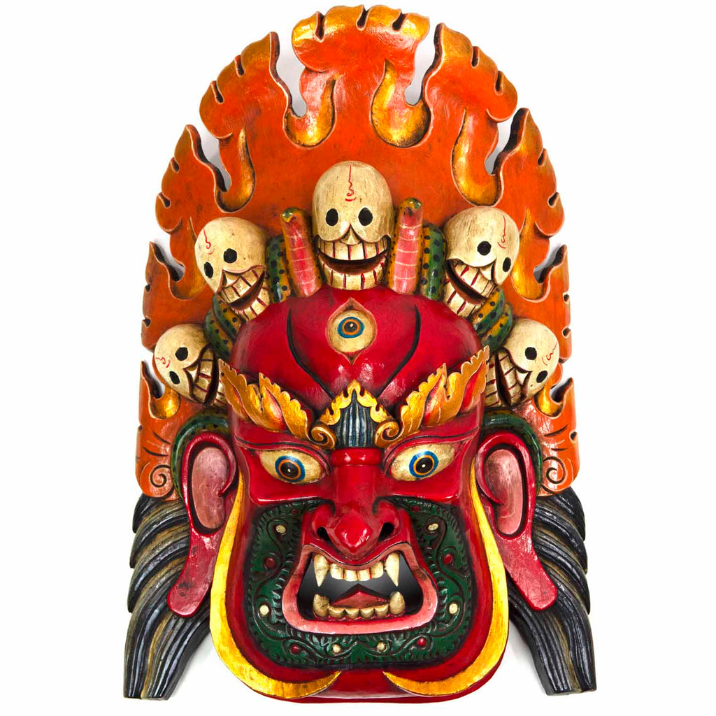 Hand-Carved Nepalese Bhairab Mask-Home Décor-Siesta Crafts