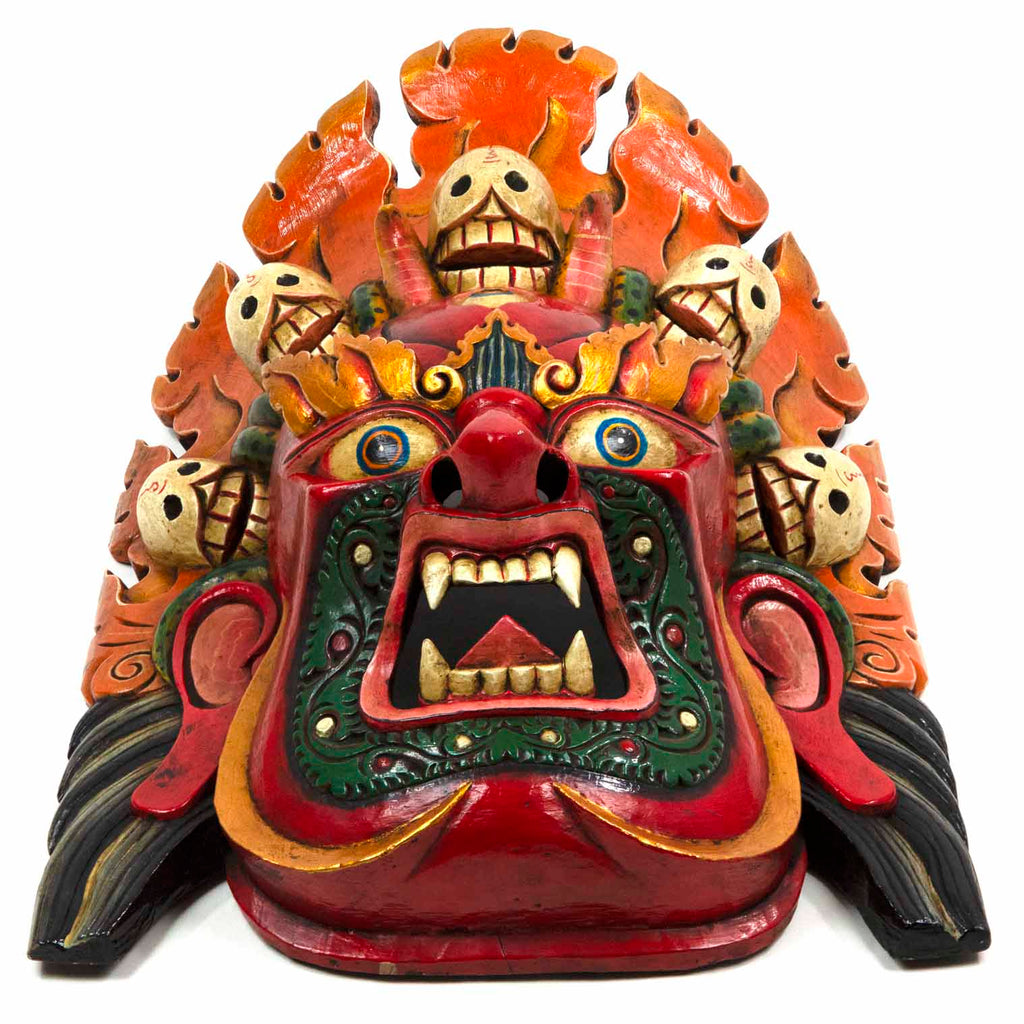 Hand-Carved Nepalese Bhairab Mask-Home Décor-Siesta Crafts