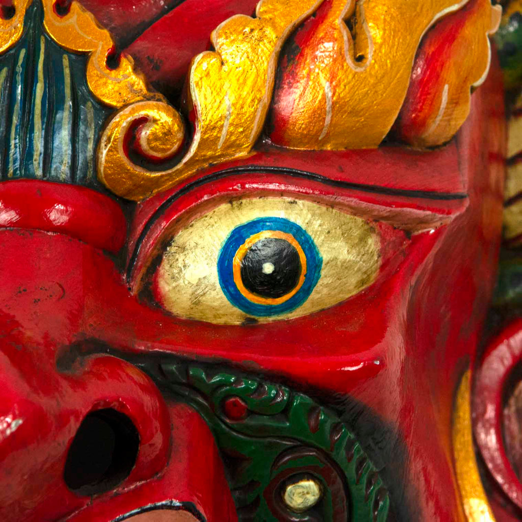 Hand-Carved Nepalese Bhairab Mask-Home Décor-Siesta Crafts