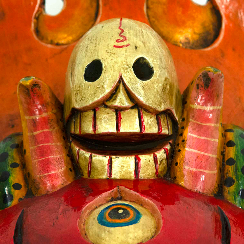 Hand-Carved Nepalese Bhairab Mask-Home Décor-Siesta Crafts