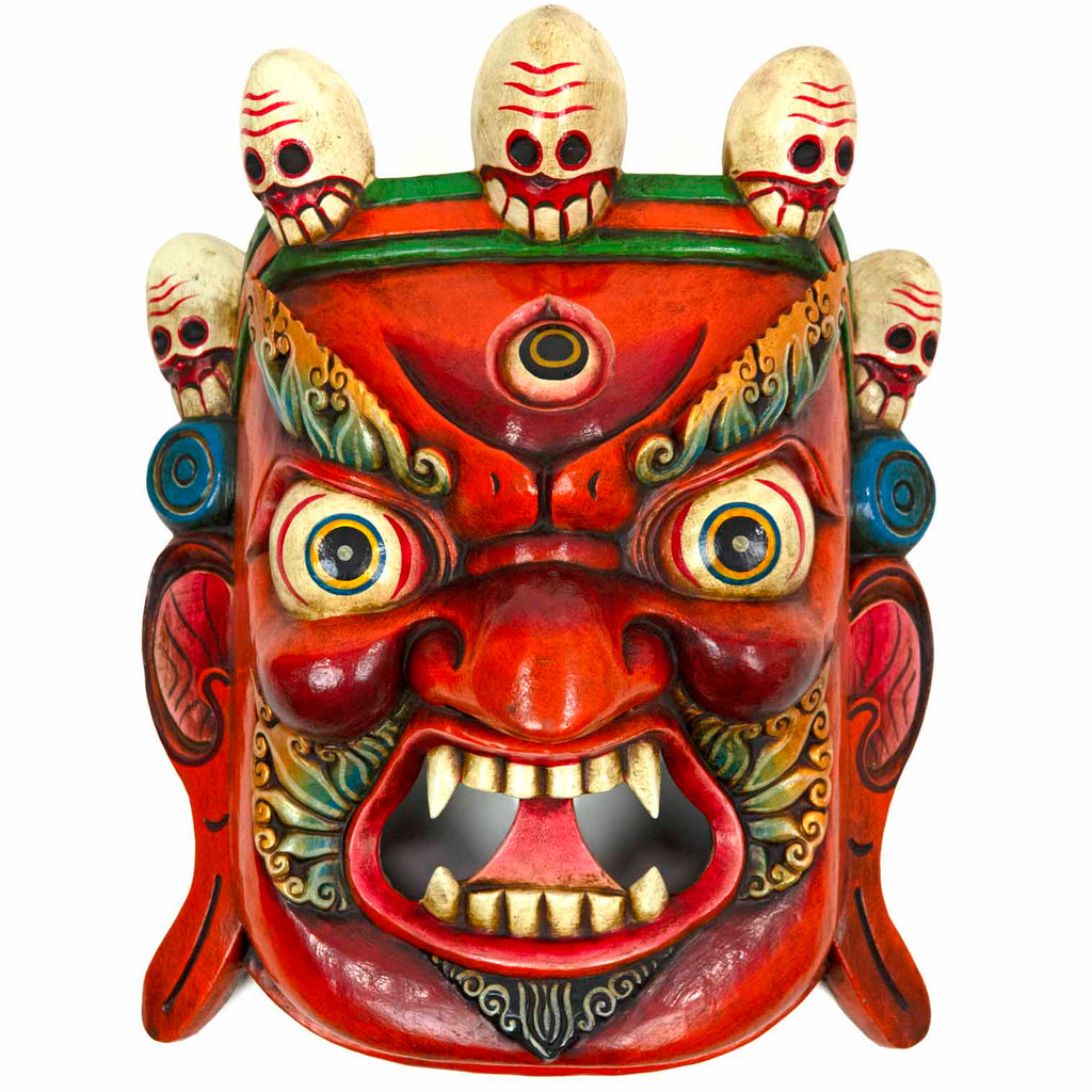 Hand-Carved Nepalese Bhairab Mask-Home Décor-Siesta Crafts