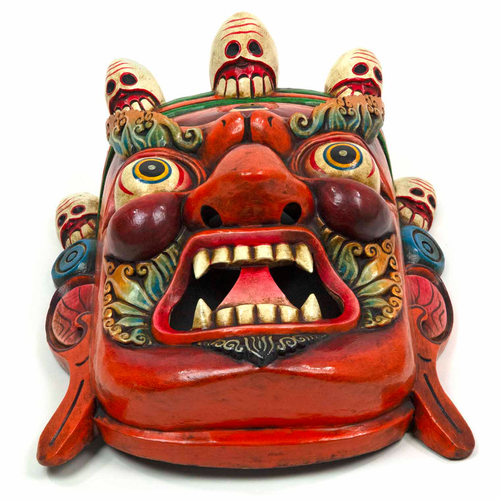 Hand-Carved Nepalese Bhairab Mask-Home Décor-Siesta Crafts