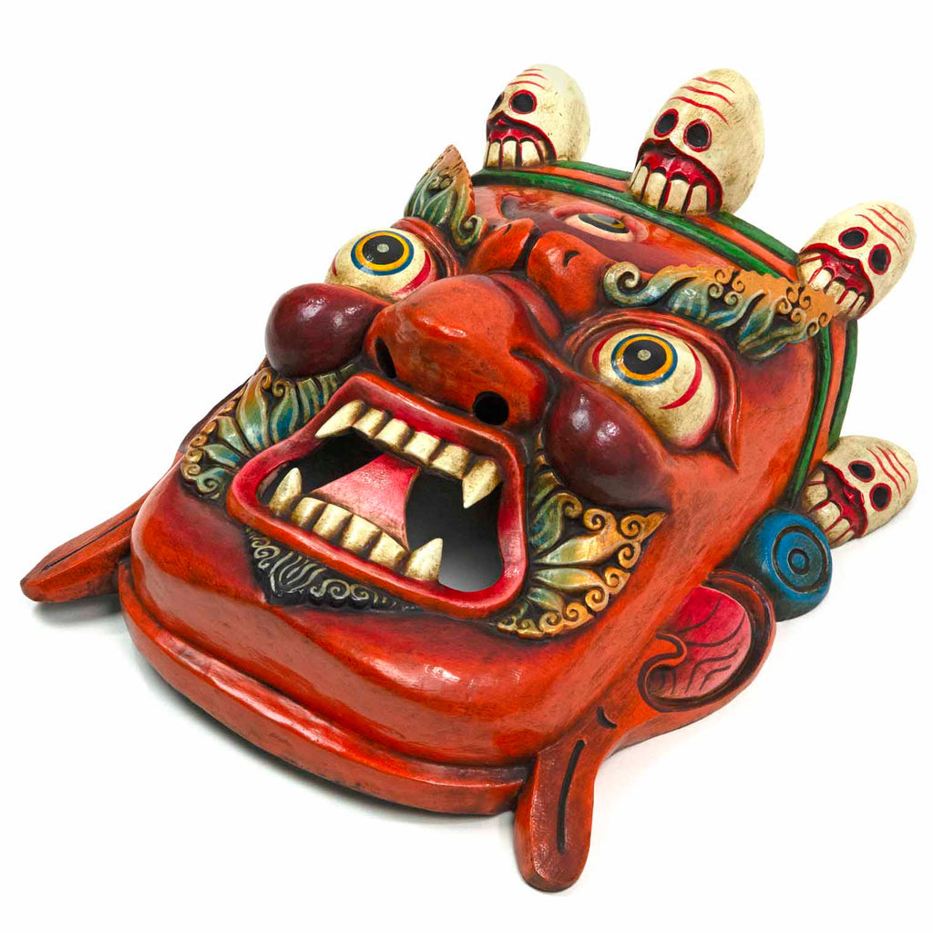Hand-Carved Nepalese Bhairab Mask-Home Décor-Siesta Crafts
