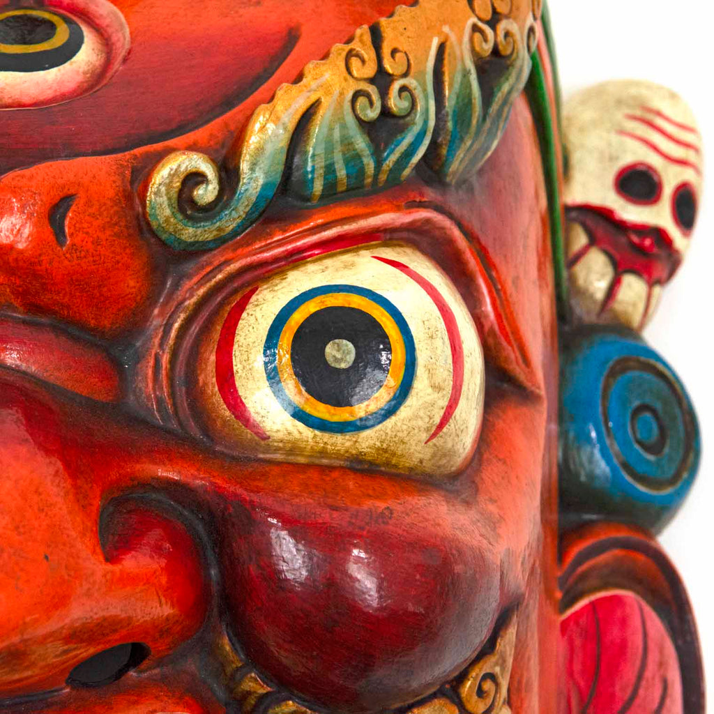 Hand-Carved Nepalese Bhairab Mask-Home Décor-Siesta Crafts
