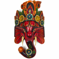 Hand-Carved Nepalese Ganesh Mask-Home Décor-Siesta Crafts