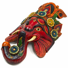 Hand-Carved Nepalese Ganesh Mask-Home Décor-Siesta Crafts
