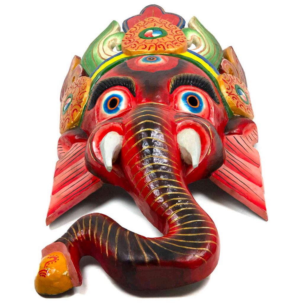 Hand-Carved Nepalese Ganesh Mask-Home Décor-Siesta Crafts