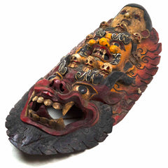Hand-Carved Nepalese Triple Bhairab Mask-Home Décor-Siesta Crafts