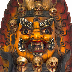 Hand-Carved Nepalese Triple Bhairab Mask-Home Décor-Siesta Crafts