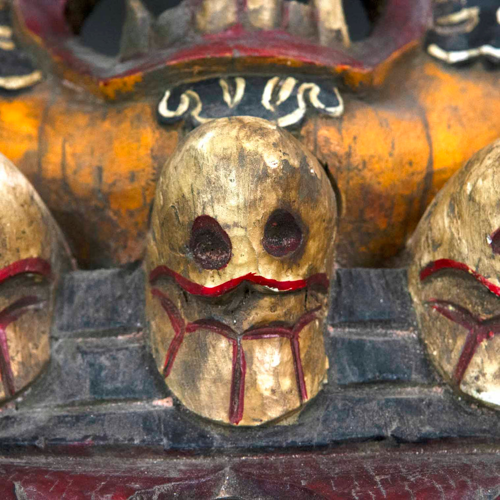 Hand-Carved Nepalese Triple Bhairab Mask-Home Décor-Siesta Crafts