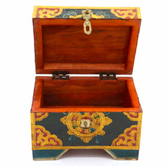 Tibetan Style Wooden Box With Feet-Furniture-Siesta Crafts