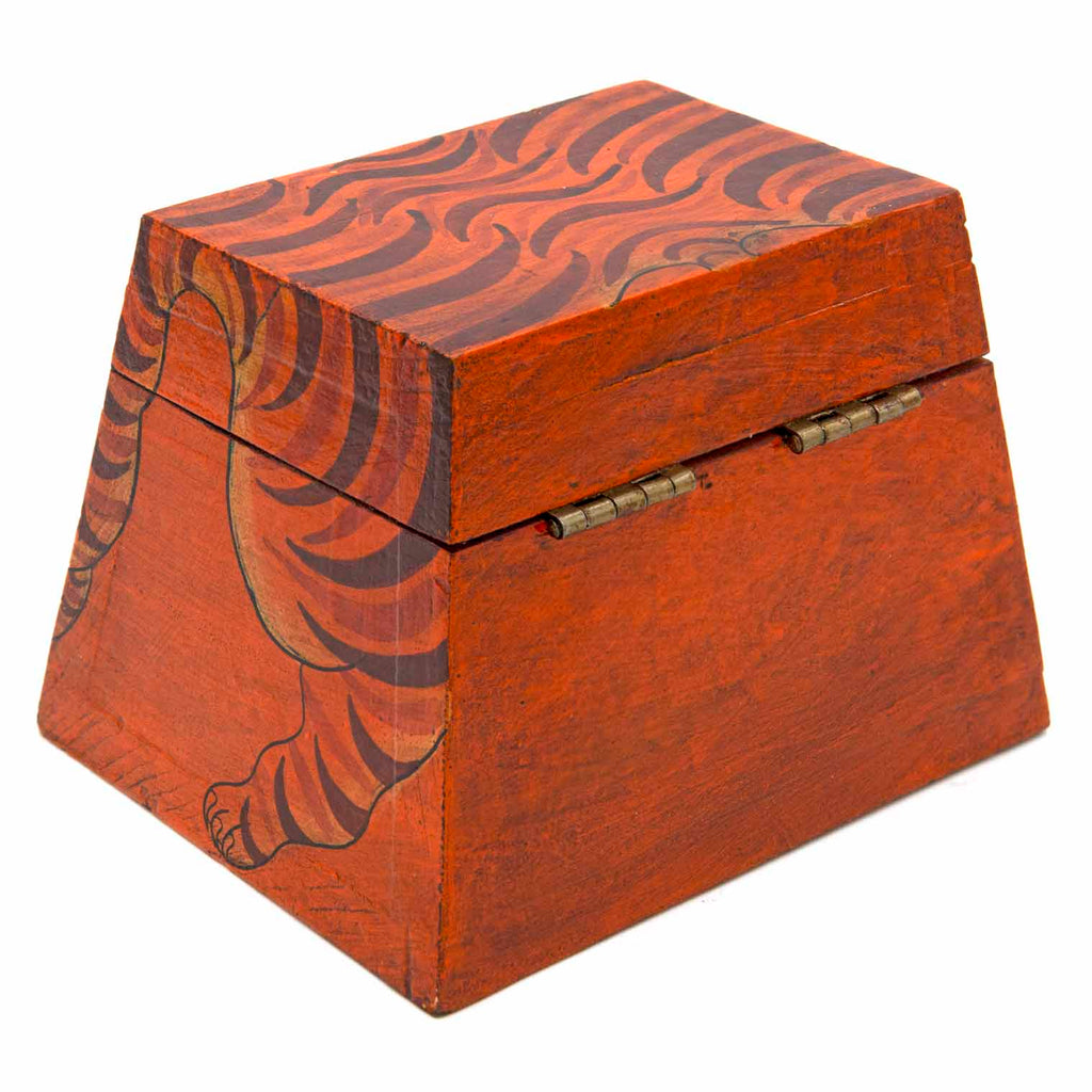 Tibetan Style Tiger Wooden Chest No.465-Furniture-Siesta Crafts