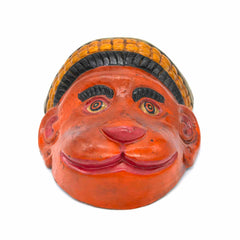 Hand-Carved Nepalese Hanuman with Crown Mask-Home Décor-Siesta Crafts
