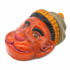 Hand-Carved Nepalese Hanuman with Crown Mask-Home Décor-Siesta Crafts
