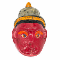 Hand-Carved Nepalese Hanuman with Crown Mask-Home Décor-Siesta Crafts