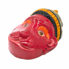 Hand-Carved Nepalese Hanuman with Crown Mask-Home Décor-Siesta Crafts