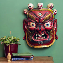 Large Artisan Bhairab Mask No.78-Home Décor-Siesta Crafts