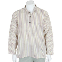Oversize Stripy Grandad Shirt-Shirts-Siesta Crafts