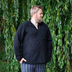 Oversize Plain Grandad Shirt-Shirts-Siesta Crafts