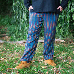 Stripy Cotton Trousers-Trousers-Siesta Crafts
