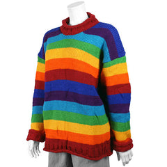 Rainbow Stripy Jumper-Jumpers, Hoodies & Cardigans-Siesta Crafts