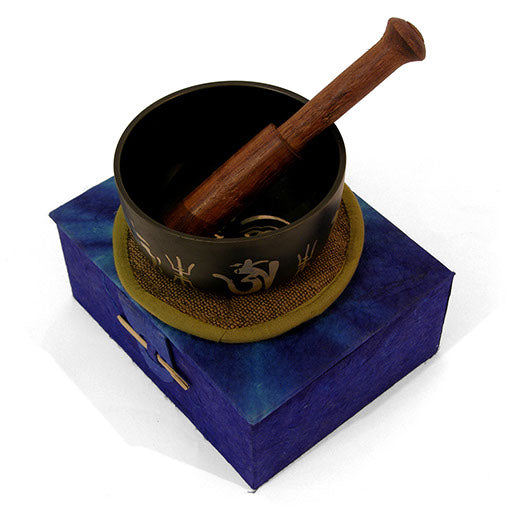 Medium Patterned Singing Bowl Set-Singing Bowls-Siesta Crafts