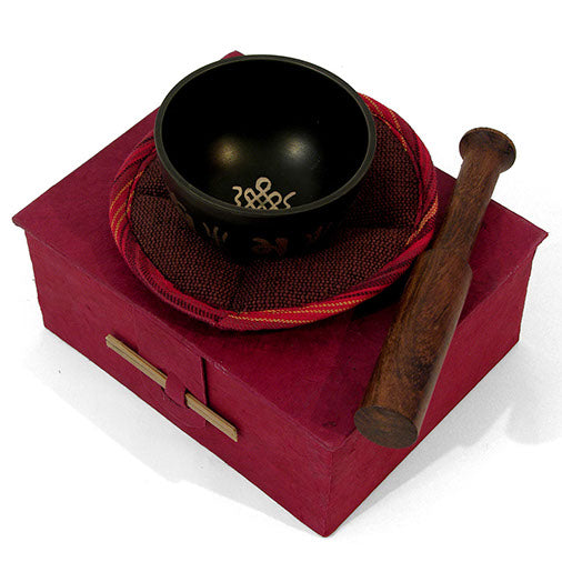 Medium Patterned Singing Bowl Set-Singing Bowls-Siesta Crafts