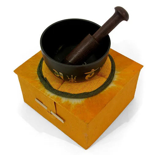 Large Patterned Singing Bowl Set-Singing Bowls-Siesta Crafts