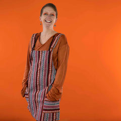 Thai Weave Dungaree Dress-Dresses-Siesta Crafts