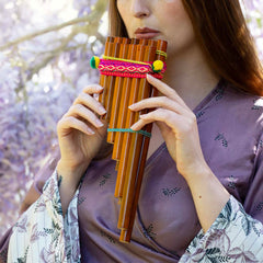 Medium Zampona - Double Row Pan Pipes-Wind Instruments-Siesta Crafts