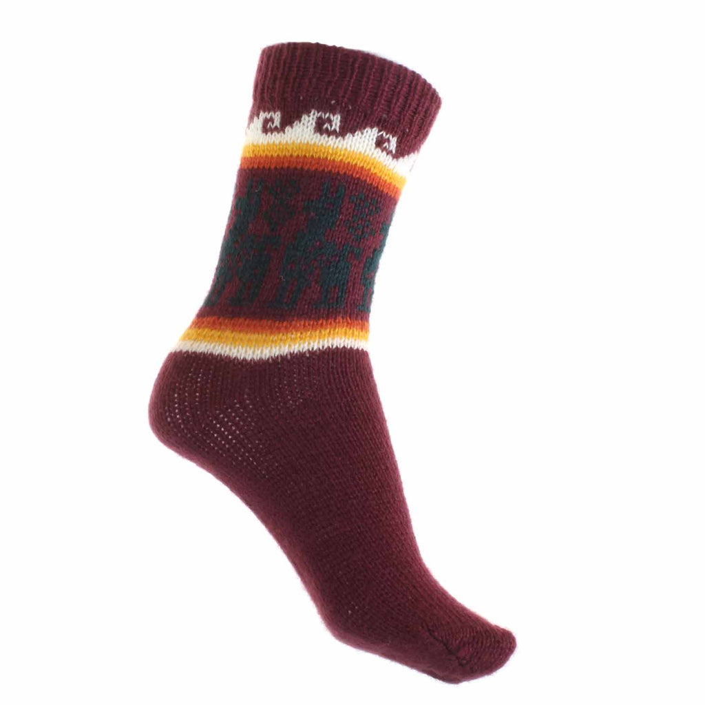 Autumnal Llama Socks-Socks & Legwarmers-Siesta Crafts