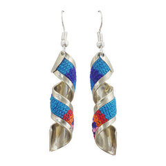 Twist Peruvian Fabric Earrings-Earrings-Siesta Crafts