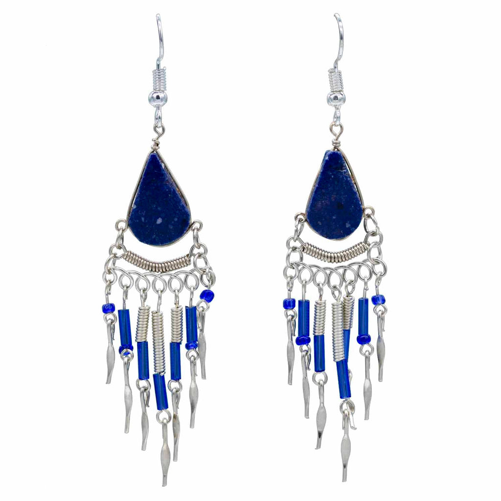 Beaded Drop Earrings-Earrings-Siesta Crafts