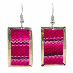 Flat Peruvian Fabric Earrings-Earrings-Siesta Crafts