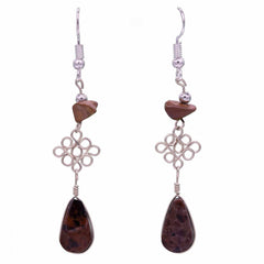 Stone Drop Loop Earrings-Earrings-Siesta Crafts